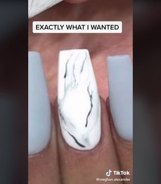 Ingin Terlihat Mewah, Hasil Nail Art Wanita Ini Malah Mirip Sperma (tiktok.com/meghan.alexander)