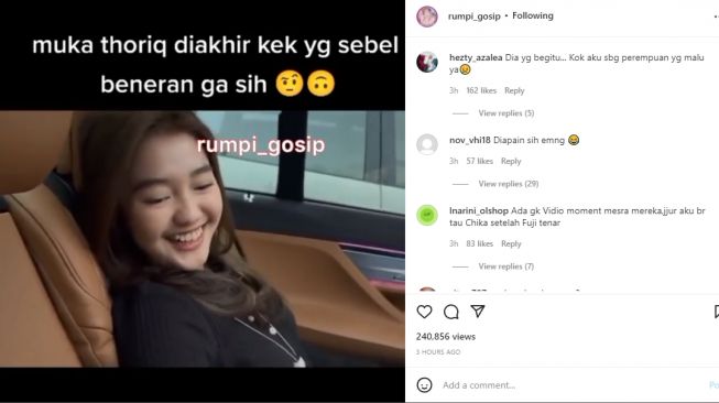 Chika godain Thariq Halilintar [Instagram/@rumpi_gosip]