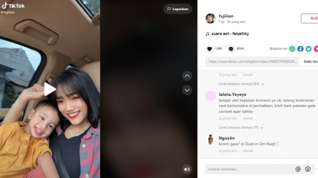 Unggahan Fuji [TikTok/@fujiiian]