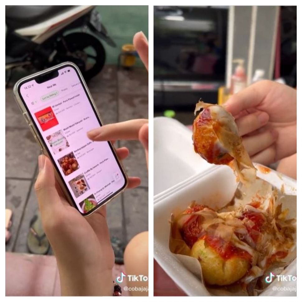 Takoyaki di restoran tanpa rating (TikTok @cobajajan)