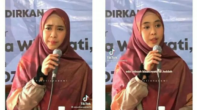 Tangkapan layar ceramah Oki Setiana Dewi soal istri tutupi KDRT. [Instagram]