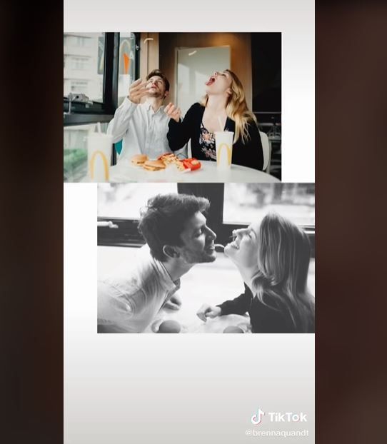 Pasangan Foto Prewedding di McDonalds (tiktok.com/brennaquandt)