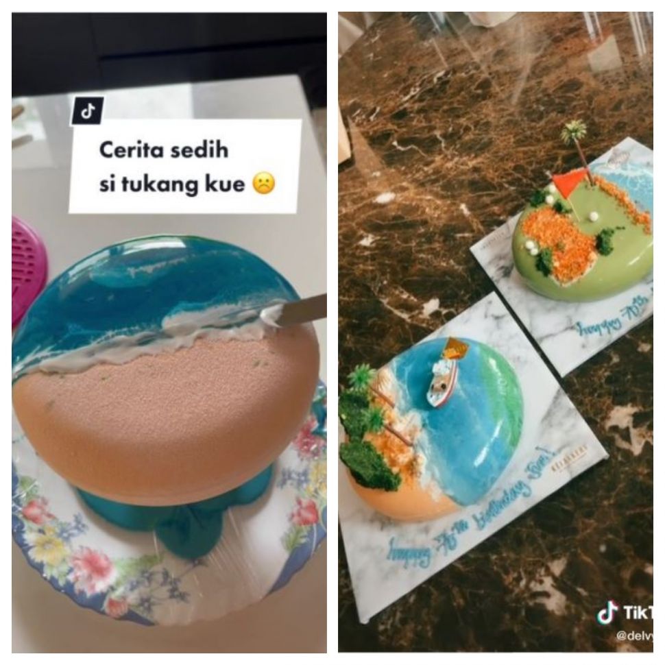 Cerita sedih pembuat kue (TikTok @delvy.han)