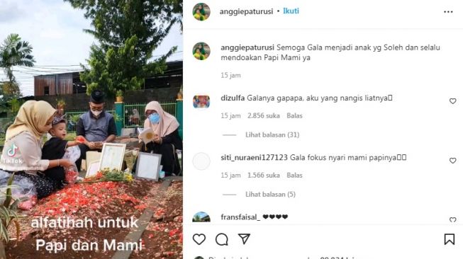 Unggahan soal Gala Sky Andriansyah [Instagram/@anggiepaturusi]