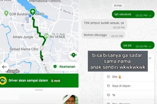 Viral Anak Pesan Ojol yang Datang Bapak Sendiri Bikin Warganet Nangis. (TikTok)