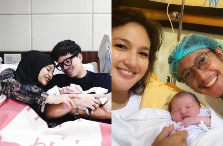 Adu Potret Baby Ameena dan Baby Djiwa. (Instagram/@attahalilintar/@dimsanggara)