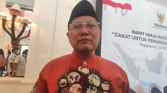 Ketua MUI Pusat Bidang Dakwah, Cholil Nafis saat ditemui di Yogyakarta, Senin (10/01/2022). - (Kontributor SuaraJogja.id/Putu)