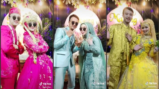 Viral Pasangan Menikah dengan 7 Busana Pengantin (tiktok.com/ekomay_)