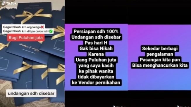 Curhat pria gagal menikah karena ditipu calon istri sendiri. (TikTok/@@dj.asmix.mpo)