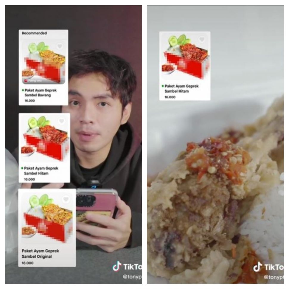 Ayamgeprek rating terburuk (TikTok @tonyptra)