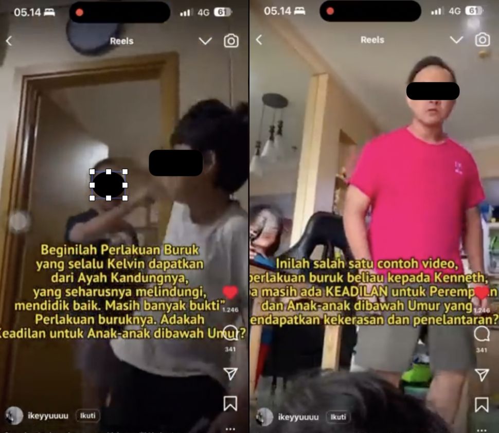 Ayah diduga KDRT anak dan istrinya (istimewa).