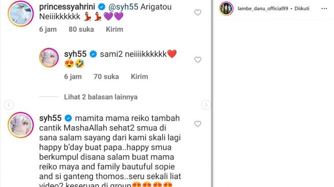 Syahrini dan adiknya berusaha tampik isu perceraian (Instagram/@lambe_danu_official99)