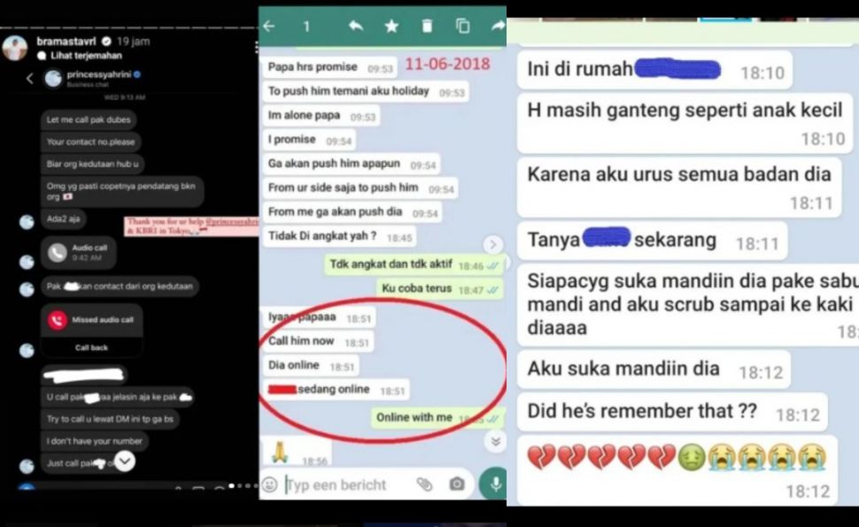 Chat yang diduga milik Syahrini (Instagram)