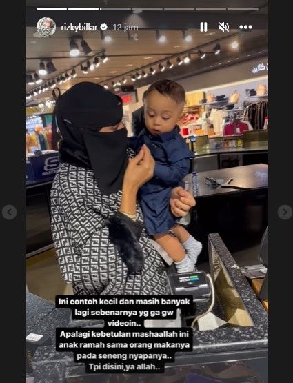 Rizky BIllar tidak terima Baby L di-bully (Instagram)